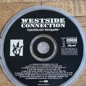 Vtg 1996 Westside Connection Terrorist Threats Enhanced CD Hip Hop Rap